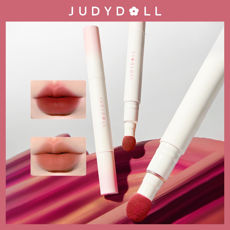 Judydoll ลิปสติก ลิปครีม คุชชั่น ลิปครีม เนื้อแมตต์ เคลือบริมฝีปาก ลิปโคลน ไวท์เทนนิ่ง อิฐ สีแดง