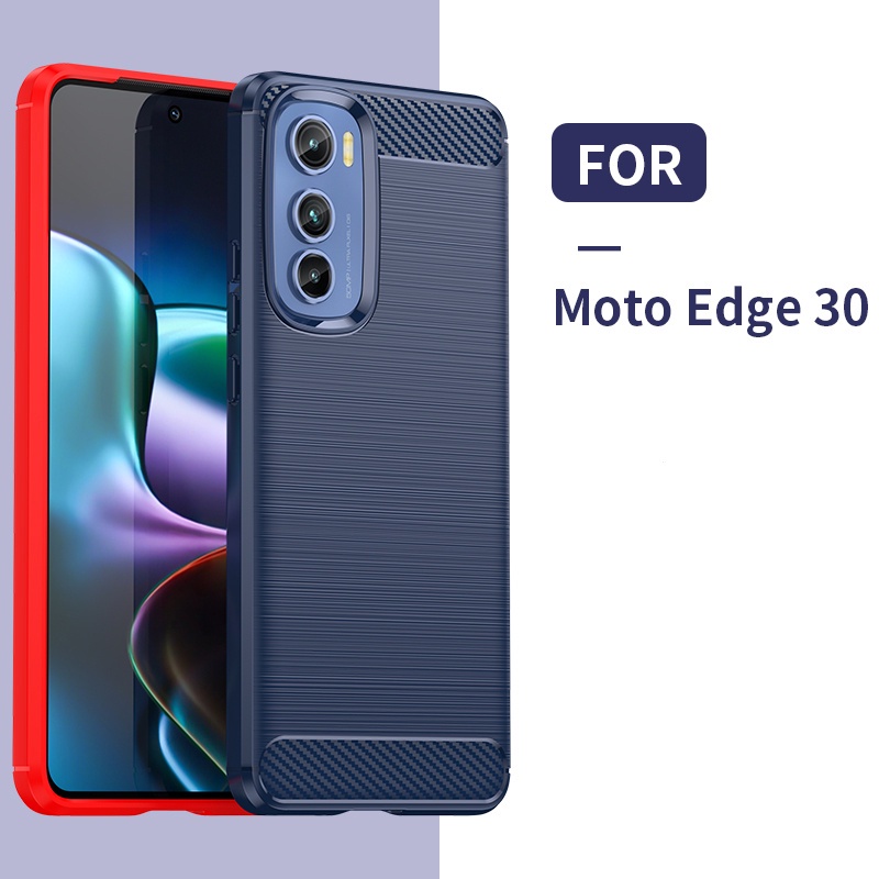 สําหรับ Motorola Edge 30, แปรงคาร ์ บอนไฟเบอร ์ ป ้ องกันกรณีนุ ่ ม , ทนต ่ อแรงกระแทก , ป ้ องกันรอยขีดข ่ วน , ป ้ องกันเคสโทรศัพท ์ ธุรกิจ