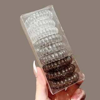 9ชิ้น/ล็อตไดอารี่เกลียวผูกผมผู้หญิงยางอุปกรณ์ผม