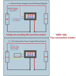 เครื่องวัดแรงดันไฟฟ้าดิจิทัล LED DC0-100V 10A 50A 100A โวลต์มิเตอร์ แอมมิเตอร์ 0.56 นิ้ว สําหรับรถยนต์ รถจักรยานยนต์