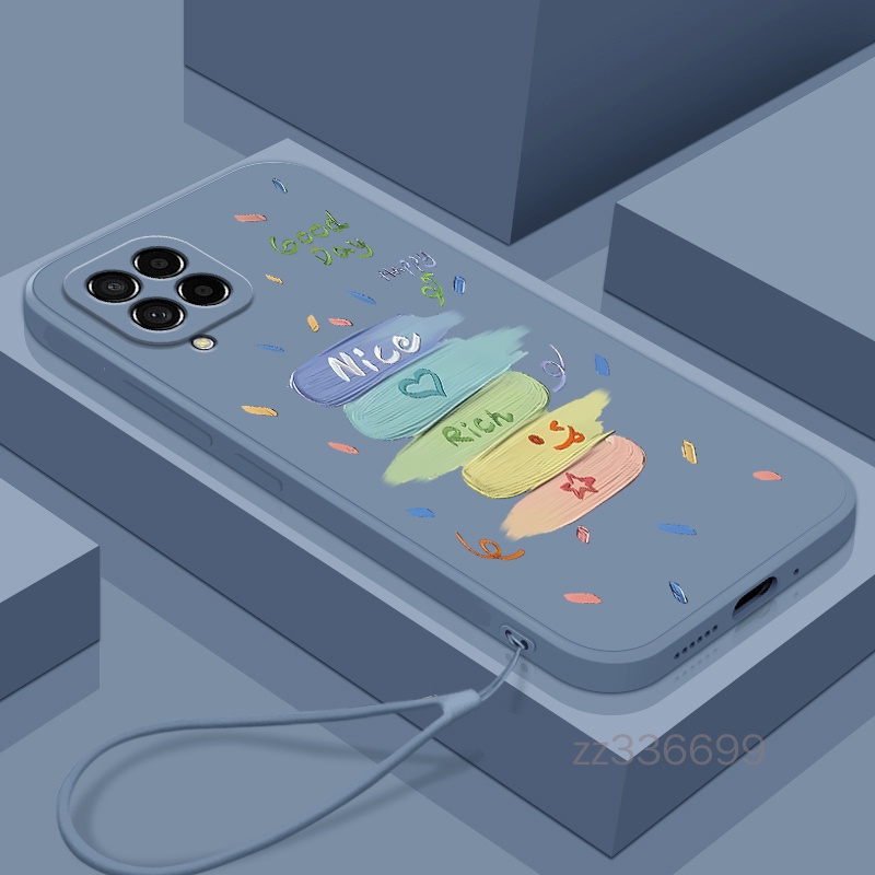 ปลอก OPPO A3X A5i A5 PRO A5X A5 2025 5G 4G เคสโทรศัพท์ DIY NICE ขอบตรงซิลิโคนเหลวฝาครอบป้องกันให้เชือกแขวน - รูปที่ 6