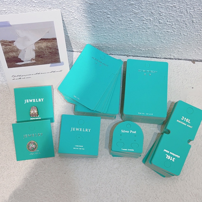 ใหม่ สไตล์สตั๊ดเดี่ยว ต่างหู การ์ด พร้อมส่ง สร้อยคอ สร้อยข้อมือ เครื่องประดับ บรรจุภัณฑ์ กระดาษแข็ง 