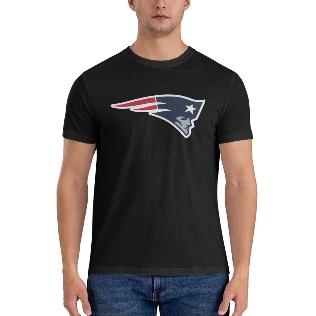 New England Patriots Logo Football เสื้อยืดใหม่ล่าสุดสําหรับผู้ชาย