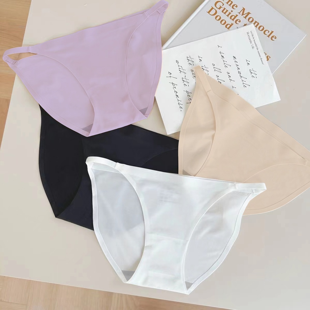 5 สี NEW กางเกงชั้นใน ผ้าเรยอน แบบแห้งเร็ว ไร้รอยต่อ สวมใส่สบาย สุดเซ็กซี่ สําหรับผู้หญิง