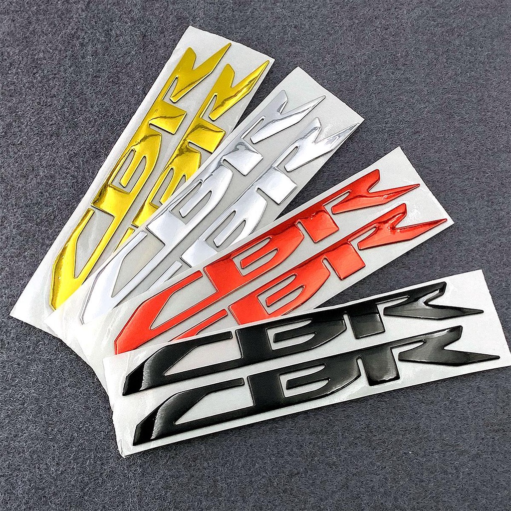 สติกเกอร์โลโก้ Honda CBR 3D สําหรับติดถังน้ํามันเชื้อเพลิงรถจักรยานยนต์ Honda 300 600 1000 RR 1 คู่
