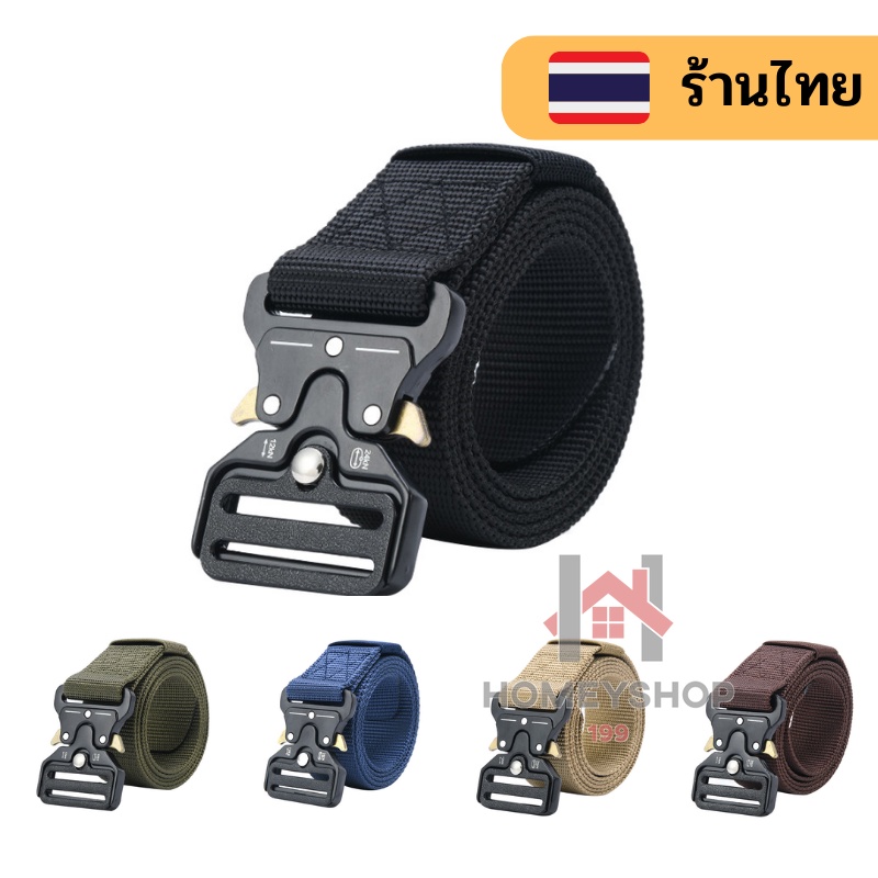 เข็มขัดผู้ชาย หัวเหล็ก สายไนล่อน ขนาด 3.8 เซนติเมตร ใส่ได้ถึงเอว 45นิ้ว พร้อมส่งในไทย hs99