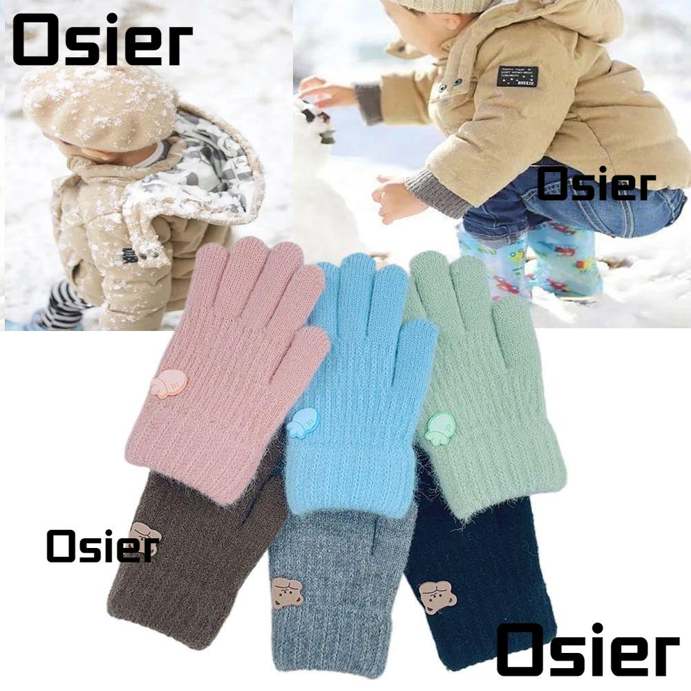 Osier1 ถุงมือ ผ้าถัก กันลม ลายการ์ตูน ให้ความอบอุ่น เหมาะกับฤดูใบไม้ร่วง และฤดูหนาว สําหรับเด็กผู้ชาย และเด็กผู้หญิง