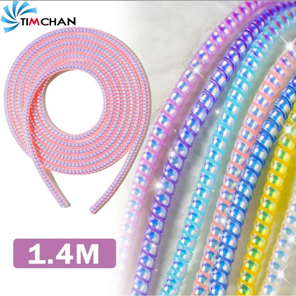 ปลอกจัดเก็บสายเคเบิล ป้องกันการแตกหัก / ตัวป้องกันสายเคเบิลข้อมูล USB แบบเกลียว หลากสี / ฝาครอบป้องกันสายชาร์จโทรศัพท์ TPU / ที่ม้วนสายข้อมูลสายชาร์จ DIY หูฟัง