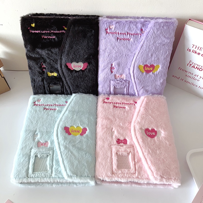 Lazy bear พร้อมส่ง แฟ้มการ์ด4ช่อง แฟ้มขนปุย 3พับ ใหม่ แฟ้มการ์ดนุ่มนิ่ม อัลบั้มรูป โพลารอยด์ 3นิ้ว collect book