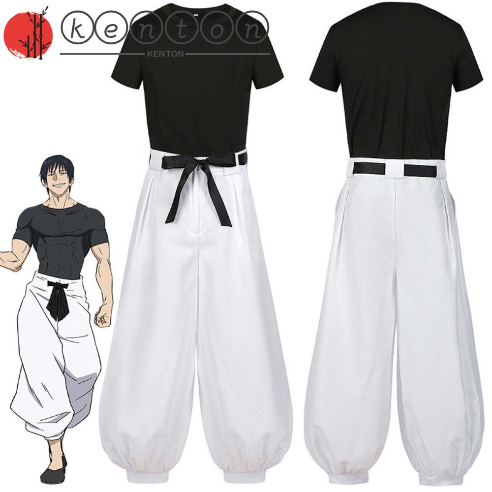 Kenton ชุดคอสเพลย์ มหาเวทย์ผนึกมาร มหาเวทย์ผนึกมาร Toji Fushiguro แฟชั่น สีดํา ของขวัญคริสต์มาส