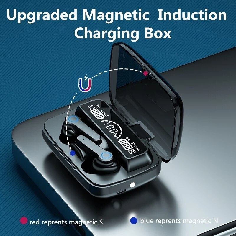 M19 TWS Wireless Bluetooth 5.1หูฟังสเตอริโอหูฟัง Touch Control หูฟังกันน้ำ2000MAh