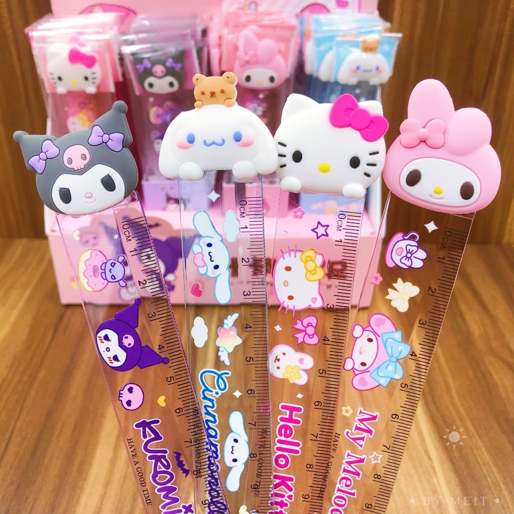 ไม้บรรทัดการ์ตูน ไม้บรรทัด น่ารัก เครื่องเขียน น่ารัก สไตล์เกาหลี sanrio พร้อมส่งจากไทย
