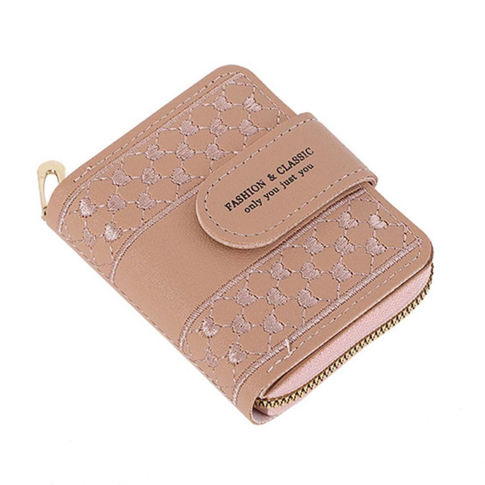 UUMIR กระเป๋าใส่บัตร, ซิปกระเป๋าใส่เหรียญหัวใจ, อเนกประสงค์ความจุขนาดใหญ่เย็บปักถักร้อยหนังหญิงกระเป๋าผู้หญิง - รูปที่ 3