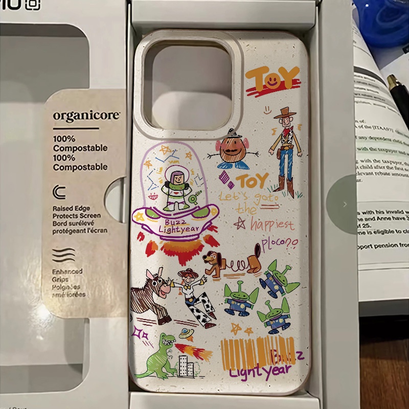 เคสโทรศัพท์มือถือ ซิลิโคนนุ่ม ลายการ์ตูน Doodle Bass Light year น่ารัก สําหรับ iPhone15 11 14 12 13 Pro Max XR 7 8 Plus 14 Plus X XS Max SE 2020