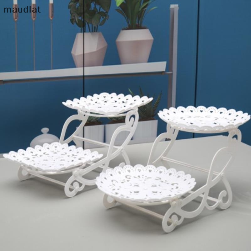 Maud ตะกร้าวางเค้ก คัพเค้ก ขนมขบเคี้ยว ผลไม้ สามชั้น 1/2 ชิ้น EN