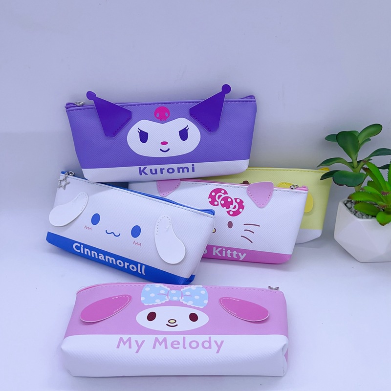 Spot - Sanrio กระเป๋าดินสอ ความจุขนาดใหญ่ ลายการ์ตูนหัวใจ พร้อมหู สําหรับนักเรียนหญิง