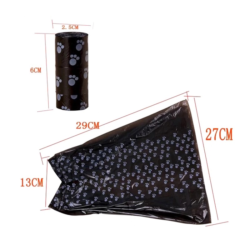 สุนัขและแมว ถุงเก็บมูลสัตว์ 23 * 30 ซม 15pcs พกพาสะดวก ใช้งาน ใหม่เอี่ยมและคุณภาพสูง 100% - รูปที่ 4