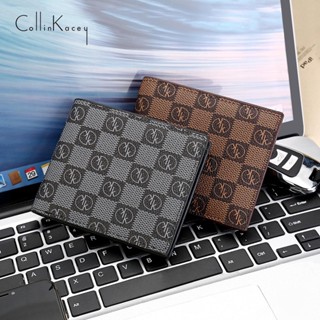 Collin Kacey K1 กระเป๋าสตางค์แฟชั่น กระเป๋าสตางค์ผู้ชายลายสก…
