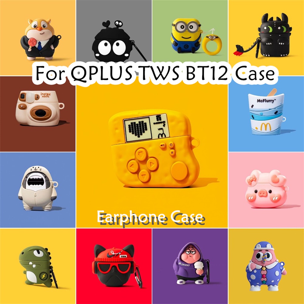 【3Cideas】นําไปใช้กับ QPLUS TWS BT12 เคส Case เคสหูฟัง การ์ตูนน่ารัก ซิลิโคนนุ่ม เคส เคสหูฟัง NO.1