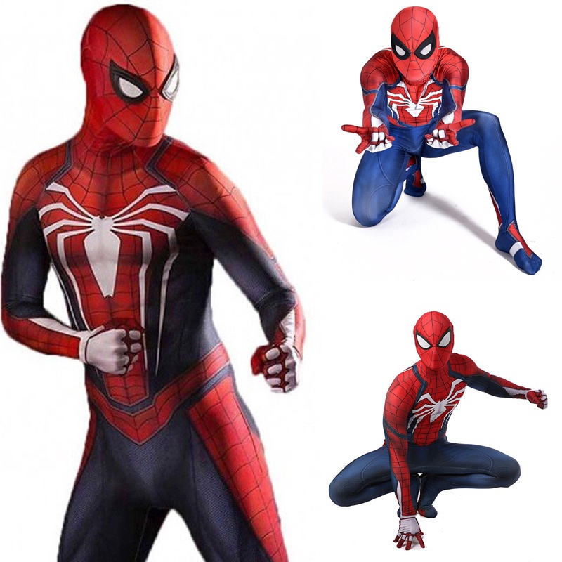 【Uhome】ชุดจั๊มสูทคอสเพลย์ Spiderman PS43D สําหรับเด็ก และผู้ใหญ่