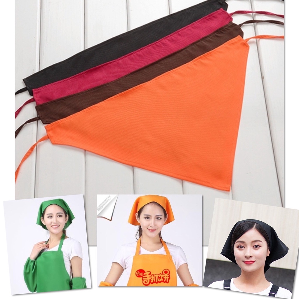💎 หมวก แม่บ้าน ผ้าโพกหัว หมวกทำอาหาร ทำความสะอาด ผ้าเนื้อดี เกรดพรีเมี่ยม 💎