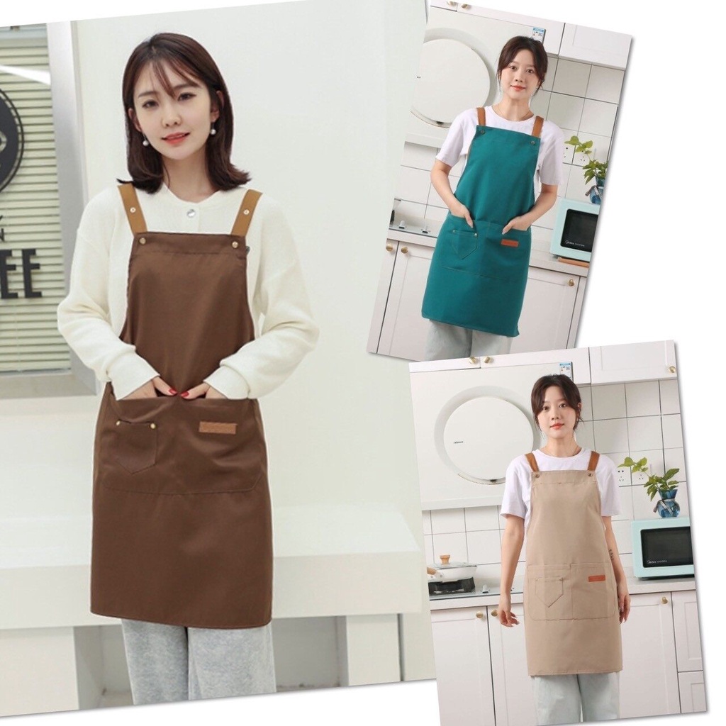 🌷 ผ้ากันเปื้อน วินเทจ ชุดกันเปื้อน ชุดทำความสะอาด กันน้ำ คราบสกปรก น่ารัก 🌷 - รูปที่ 6