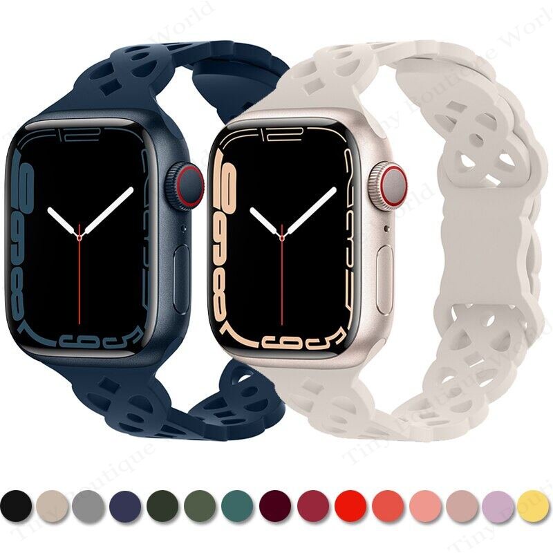 สายนาฬิกาข้อมือซิลิโคน อุปกรณ์เสริม สําหรับ Apple Watch ultra2 49 มม. 44 มม. 40 มม. 45 มม. 38 41 มม. i Watch Serier 9 8 5 6 SE 7 3 2 4 ultra