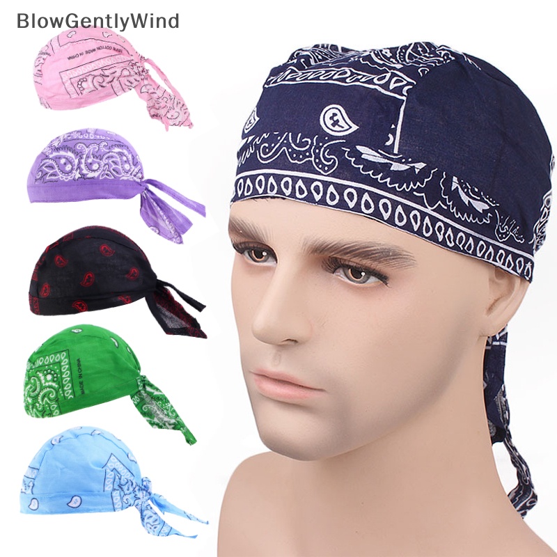 BlowGentlyWind ผ้าฝ้ายขี่จักรยานโจรสลัดผู้ชายผู้หญิง Headwraps จักรยาน Headcloth เหงื่อ Wicking Beanie Hip-hop Turban ผ้าพันคอ BGW