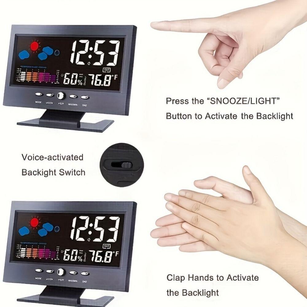SWEE เครื่องวัดอุณหภูมิจอแสดงผล LCD LED รูปที่ 3