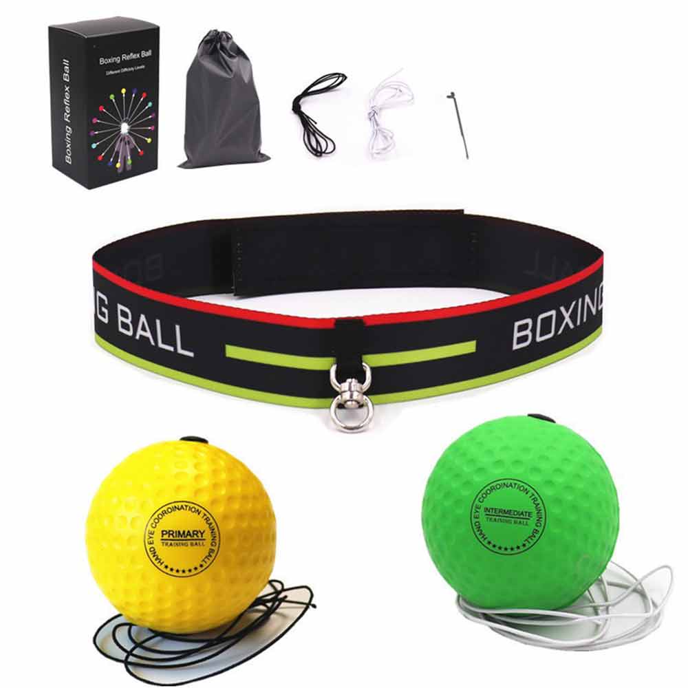 Head-Mounted Boxing Reflex Ball Raising Reaction Boxing Head Ball for Adult Kids