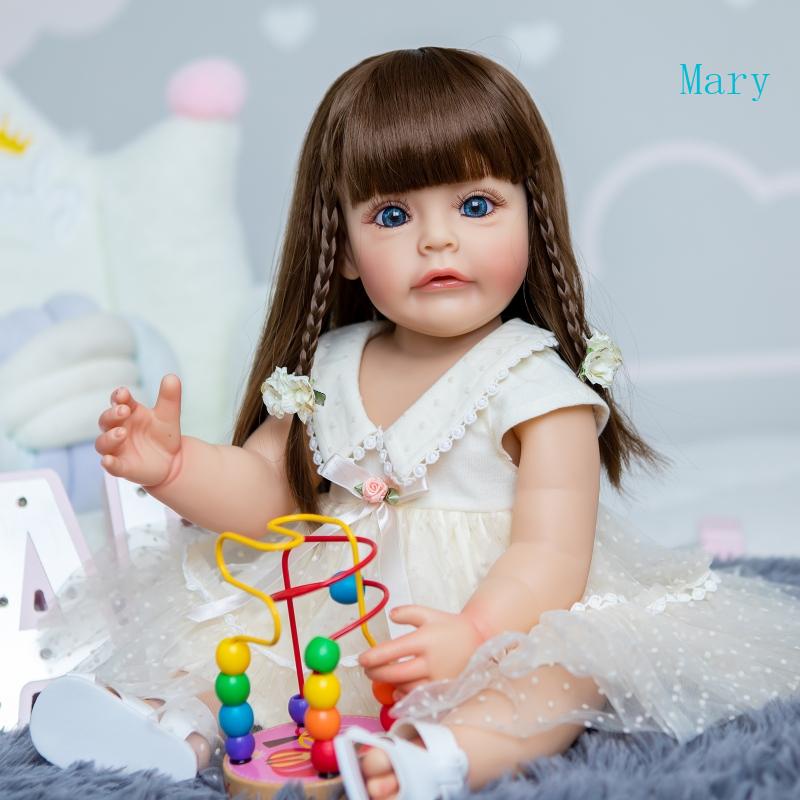 Mary Reborn ตุ๊กตาเด็กทารก เต็มตัว ไวนิลซิลิโคน เด็กผู้หญิง ดูสมจริง ของเล่นสําหรับเด็กวัยหัดเดิน