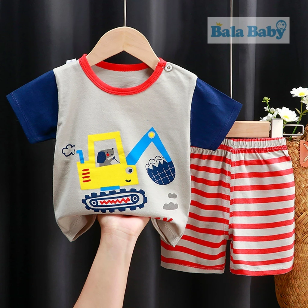 ชุดเด็ก เสื้อผ้าเด็ก เซทเสื้อ+กางเกงขาสั้น size 80-110 cm DXT37 thumbnail 7