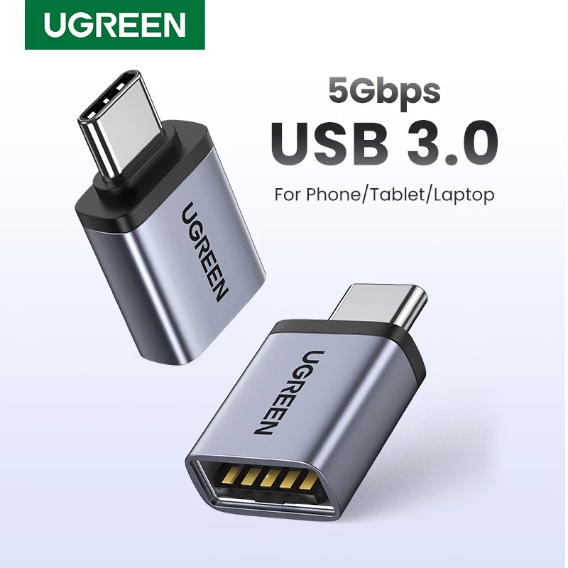 Ugreen อะแดปเตอร์แปลงสายเคเบิล Usb C Otg Usb 3.0 เป็น Type C สําหรับ Samsung S10 Usb Otg