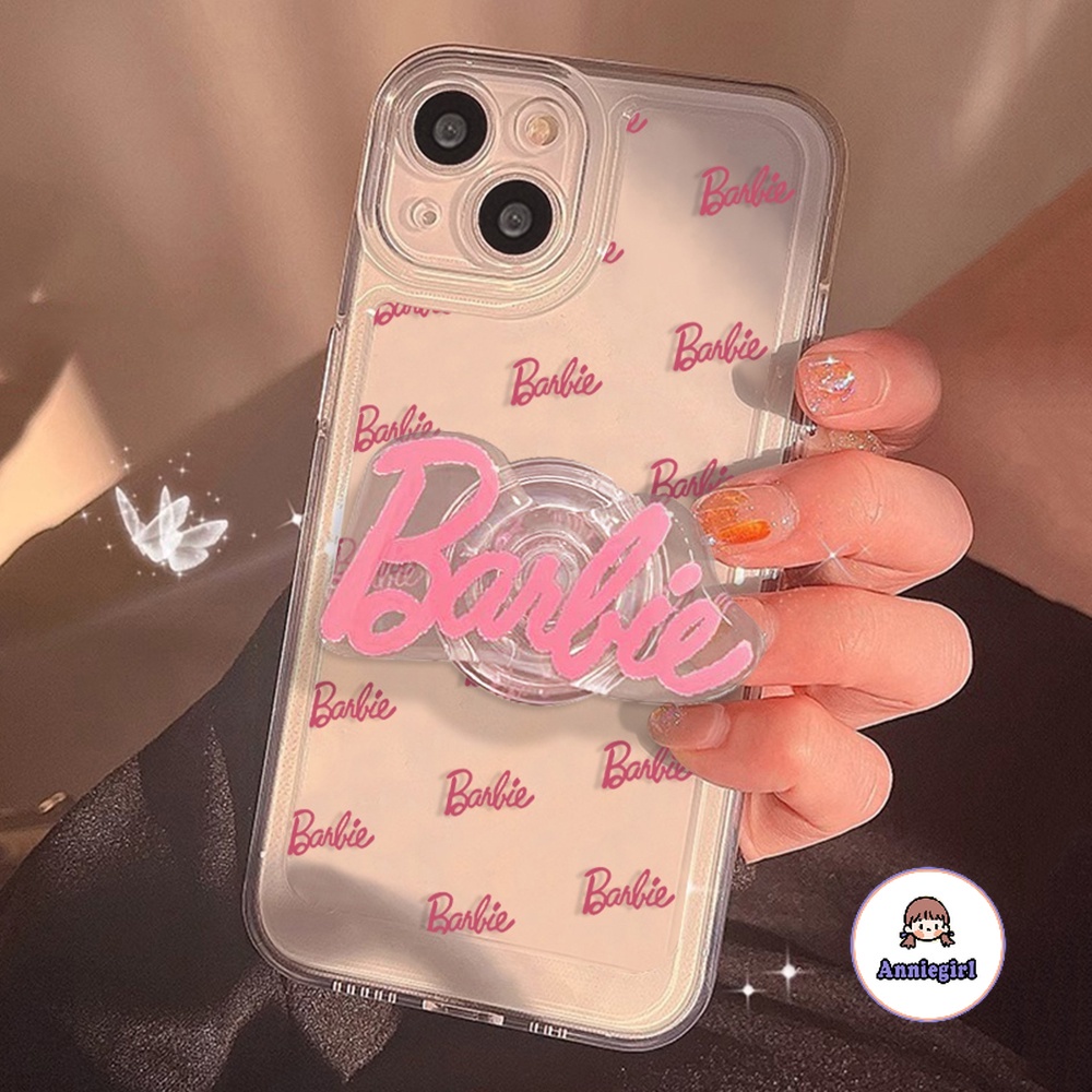 เคสโทรศัพท์มือถือ TPU นิ่ม แบบใส ป้องกันสิ่งสกปรก ลายบาร์บี้ แฟชั่น สําหรับ Iphone 11 15 14 13 12 Pro Max XS XR 7 8 Plus