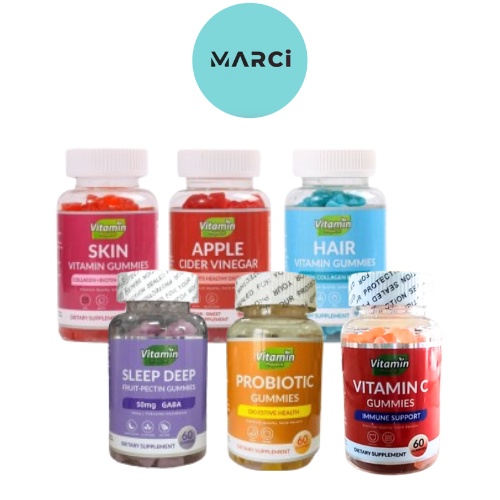Vitamin Projects Vitamin Gummies ไวตามิน กัมมี่ [เลือกสูตร - ผม/ผิว/น้ำหนัก/ดีท็อกซ์/การนอน] [60 เม็ด/กระปุก] วิตามิน