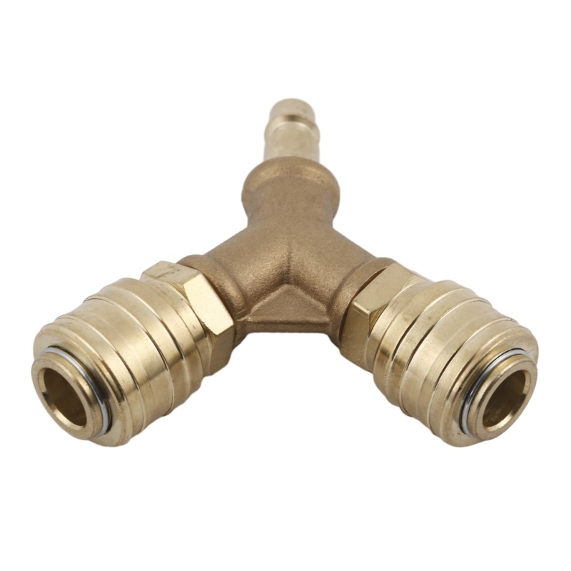 กอนน่า อัพเกรดผู้จัดจําหน่ายอากาศอัดทองเหลือง 2 ทางพร้อมข้อต่อ NW7 2 1 4AG