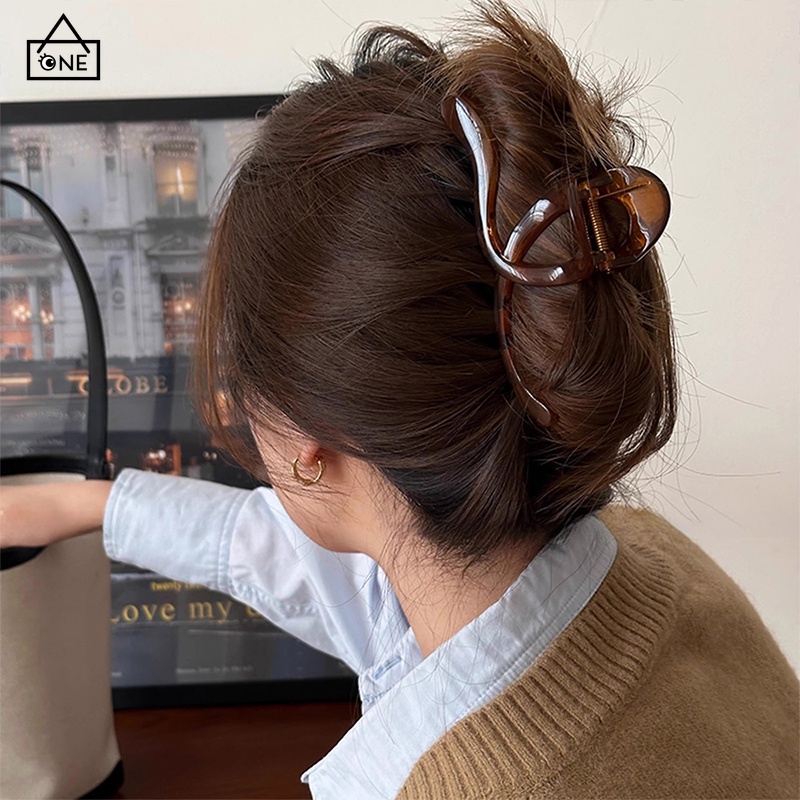 COD❤️กิ๊บติดผมอะคริลิคใหญ่รูปคลื่นส์ใสสไตล์เกาหลีแฟชั่นคลิปฉลามหางม้าระดับไฮเอนด์เครื่องประดับผมสำหรับผู้หญิง-a.one - รูปที่ 3