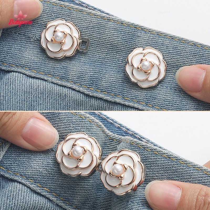 Byce> 1 ชิ้น มุก ดอกคามิเลีย รัดรูป เอว กระดุม พิน กางเกงยีน เอว หัวเข็มขัด แฟชั่น ถอดออกได้ หมุดกระดุมยีน สําหรับผู้หญิง กระโปรง กางเกงใหม่ - รูปที่ 6