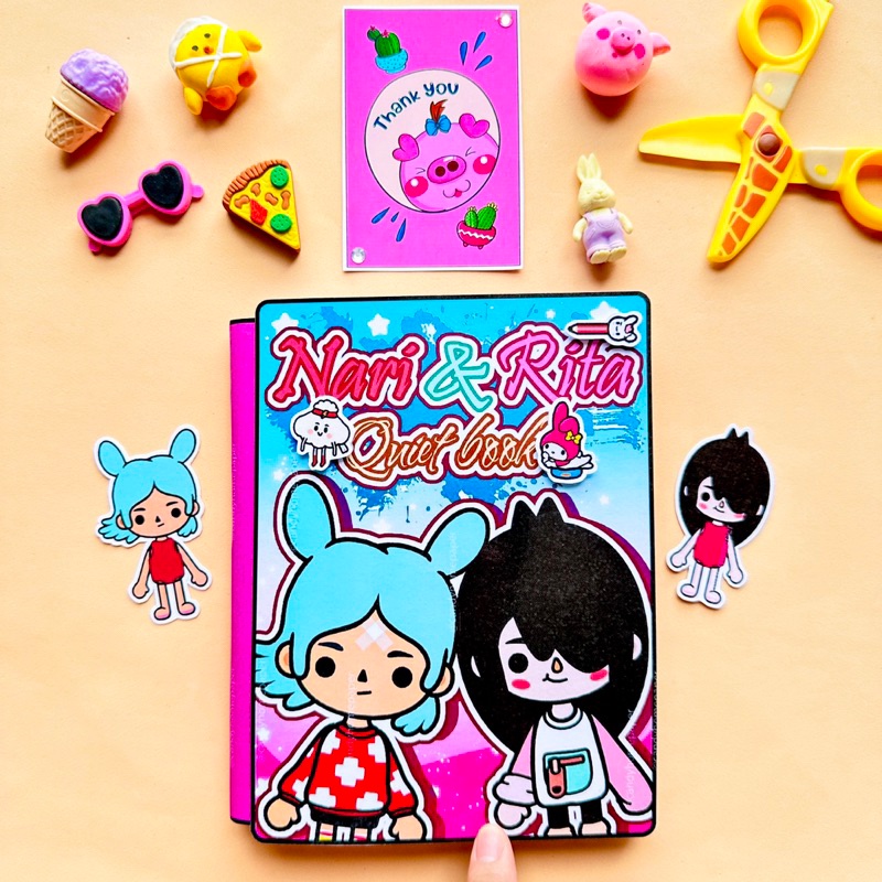 ชุดหนังสือกระดาษ บ้านตุ๊กตา Toca Boca แบบเงียบ DIY บ้านของเล่น บ้านตุ๊กตา คุโรมิ diy เด็ก หนังสือแฮนด์เมด kuromi ของเล่นเพื่อการศึกษา สําหรับเด็ก toca boca กระดาษ diy เด็ก ของเล่นเสริมการเรียนรู้ สําหรับเด็ก กึ่งสําเร็จรูป แต่งตัวเกม