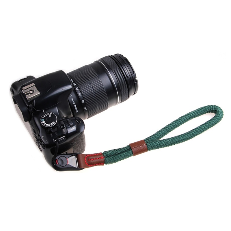 【3C】สายคล้องข้อมือ แบบถัก ปรับได้ สําหรับกล้องดิจิทัล