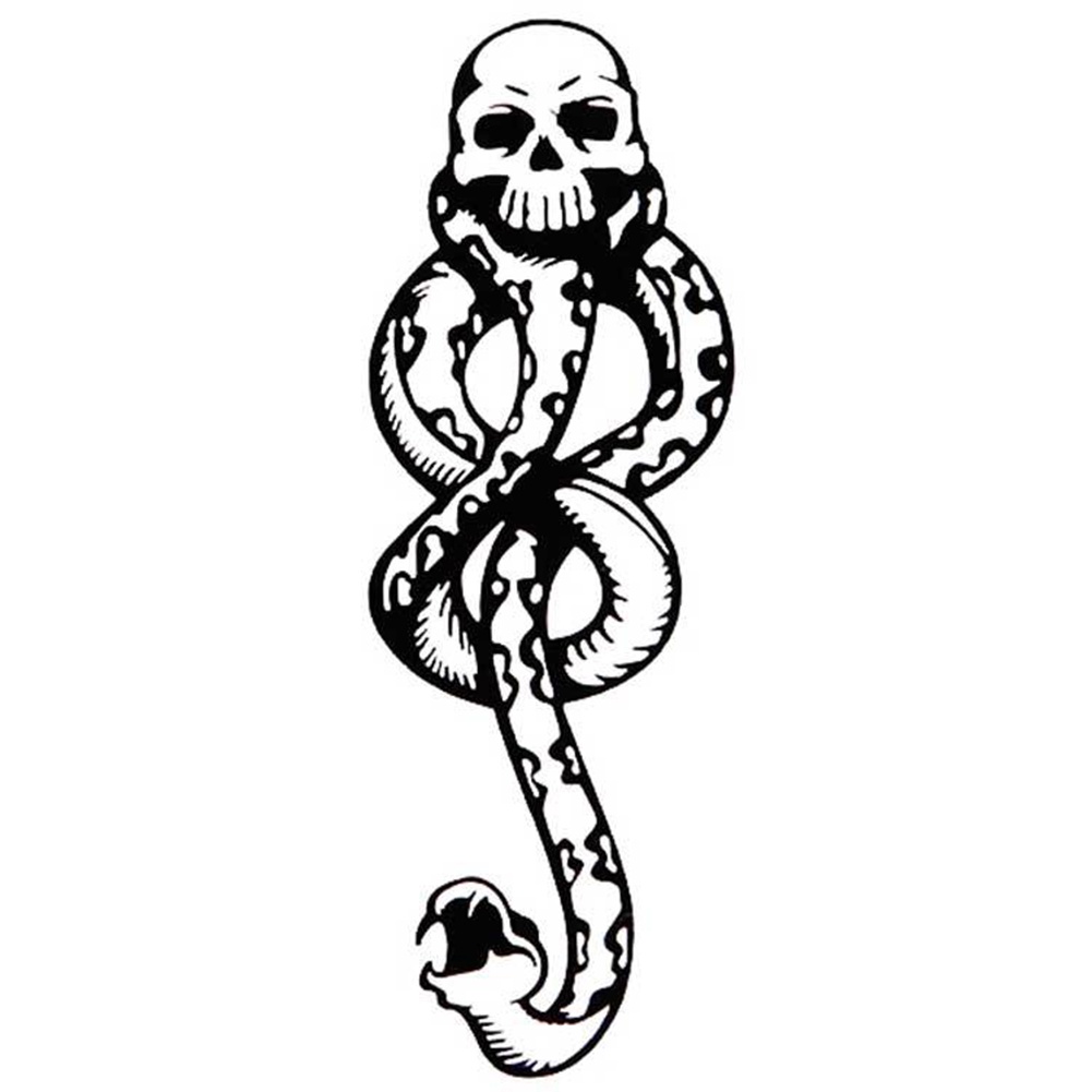 สติกเกอร์รอยสักชั่วคราว ลาย Harry Potter Death Eater กันน้ํา สําหรับแต่งคอสเพลย์ ทุกเพศ