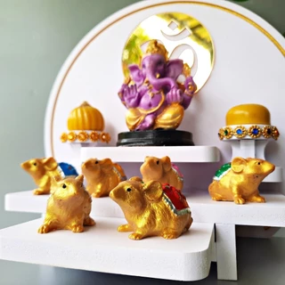 หนูมุสิกะเรซิ่น สีประจำวันเกิด เสริมพลังบูชาพระพิฆเนศ MOUSE02