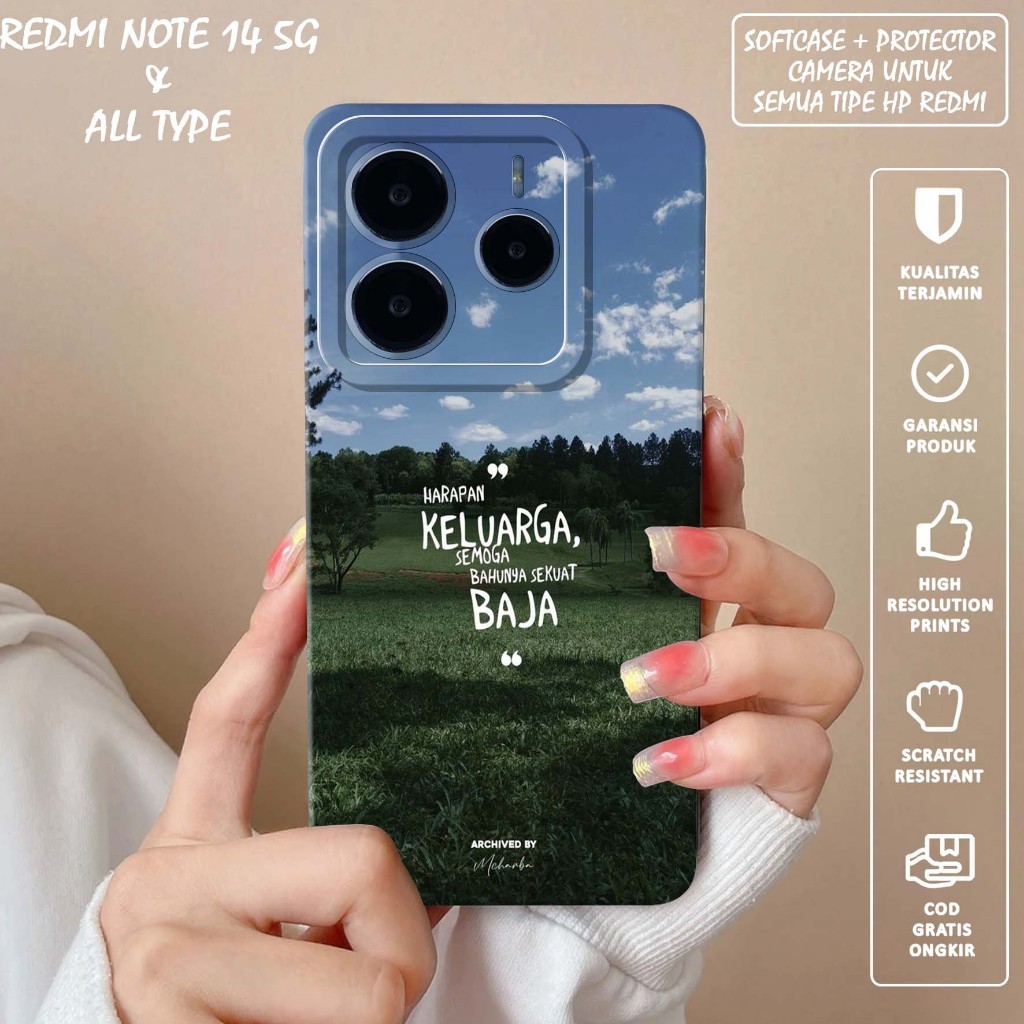กล้อง SOFTCASE PRO ISLAMIC MOTIFTURE สําหรับสีแดง*MI NOTE 14 5G -