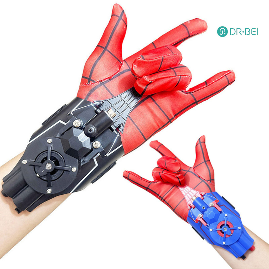 Dr.bei Electric Spider Web Launcher พร้อมถุงมือดูดถ้วย s ไขควงชาร์จเด็ก Thread Shooter Web-Slinging 