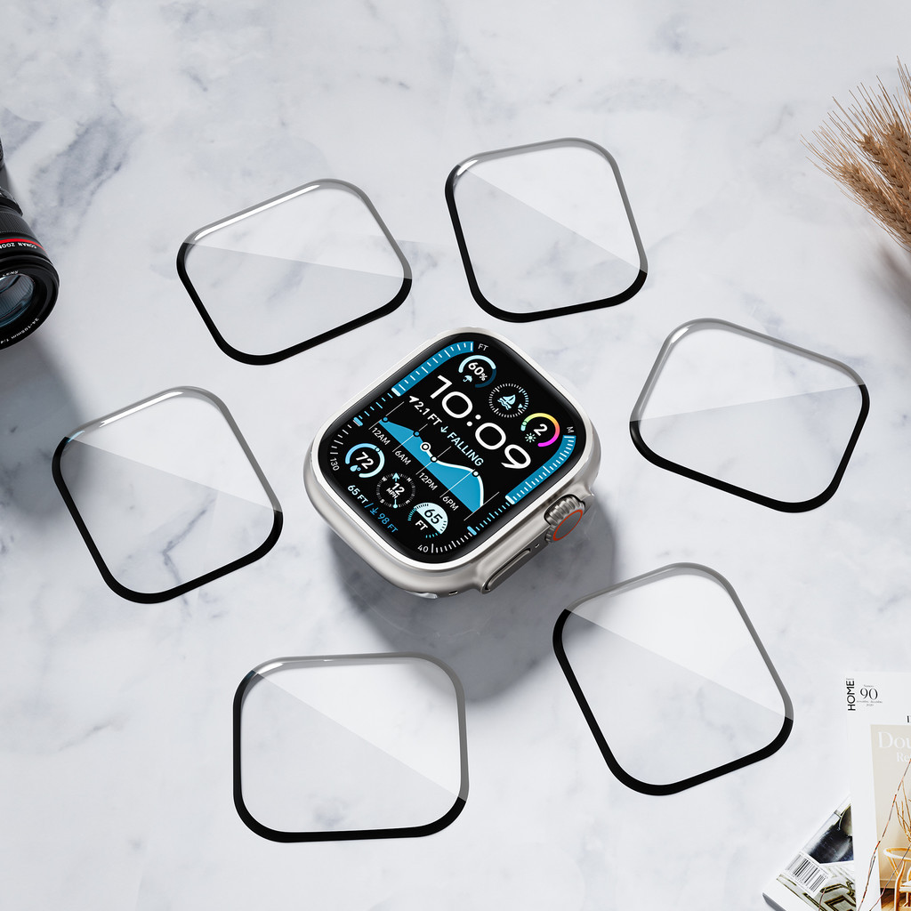 ฟิล์มกระจกนิรภัย / นิรภัยพร้อมเครื่องมือยึด for Apple Watch IWatch Ultra/SE 3 2 Series 11 10 9 8 7 6 49 46 42 45 มม. ราคา ถูกที่สุด ดีลบีเคเค แกลเลอรีภาพที่ 3