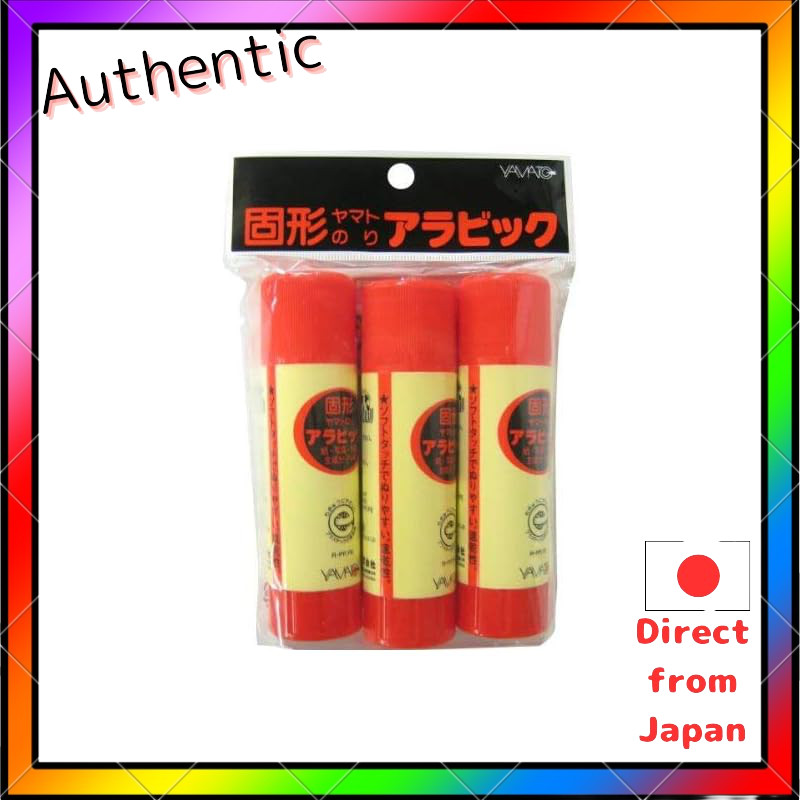 Yamato Solid Arabic Gum (กาวแข็ง) ประมาณ 10g แพ็ค 3 แท่ง
