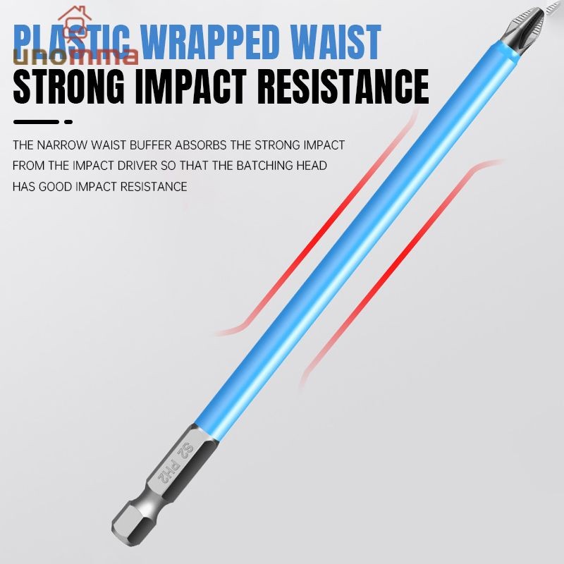 🎈ดอกสว่านไขควงแม่เหล็ก กันลื่น 25 50 65 70 90 127 150 มม. PH2 25 มม.-150 มม. 7 ชิ้น unomma - รูปที่ 4