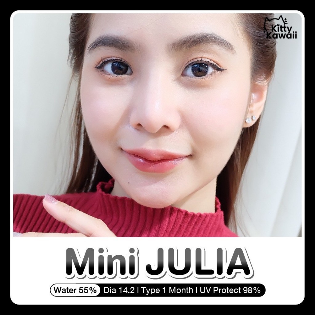🔥 คอนแทคเลนส์ ❤️ขนาดมินิ❤️ Mini Julia (kittykawaii) สี : Black