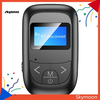 Skym* T14 2 in 1 อะแดปเตอร์รับส่งสัญญาณเสียงบลูทูธ 50 หน้าจอ LCD สําหรับรถยนต์