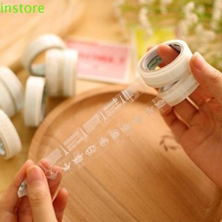 Instore ขายดี เทปกาวใส สีขาว สําหรับฝึกทําเครื่องเขียน สมุดภาพ 5 ชิ้น